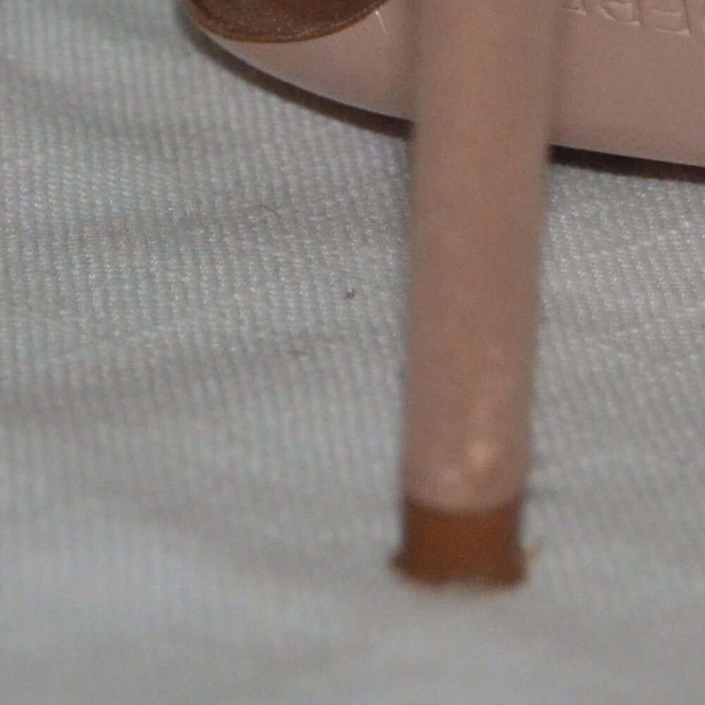 Sz 37.5 Gedebe Cecile Satin Nude Rhinestone Bow Detail 3.5" Strappy Heels - Picture 9 of 9